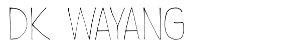 DK Wayang font preview